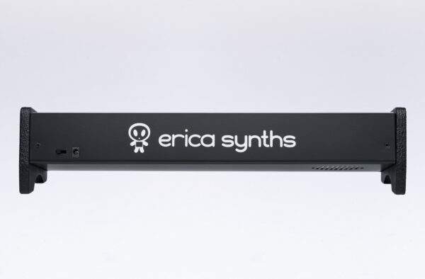 Erica Synths 1 x 84HP skiff case with integrated PSU: black side panels (EU plug)
