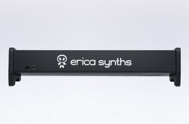 Erica Synths 1 x 84HP skiff case with integrated PSU: black side panels (EU plug)