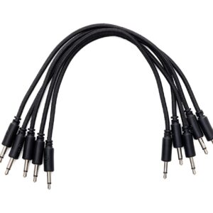 5 pcs 20 cm braided cables, black