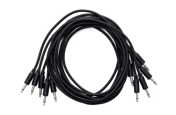 5 pcs 90 cm braided cables, black