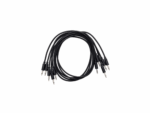 5 pcs 60 cm braided cables, black