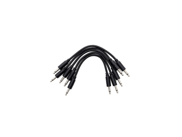 5 pcs 10 cm braided cables, black