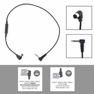 Right Angle MIDI – Right Angle TRS Cable