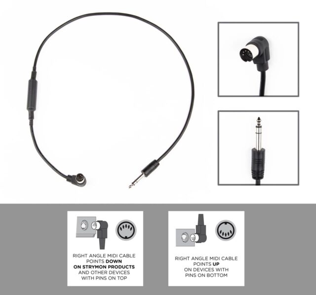 Right Angle MIDI – Straight TRS Cable