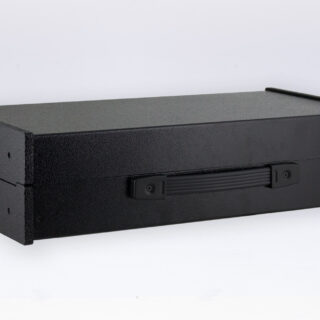 2 x 104HP Aluminium travel case with integrated PSU (EU plug)