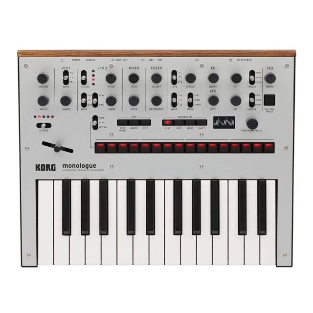 Monologue monophonic analog synthesizer (Silver)