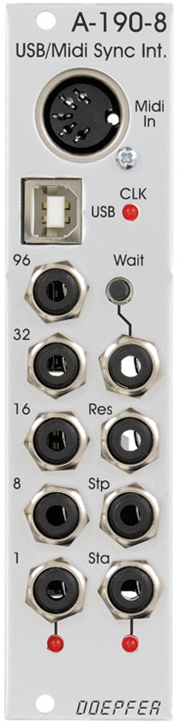 A-190-8 MIDI/USB-to-Clock/Start/Stop
