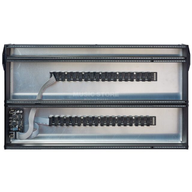 7U black 2x 104TE incl. PSU