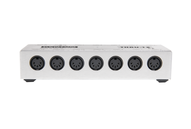 Thru 12 – 1 MIDI IN to 12 THRU