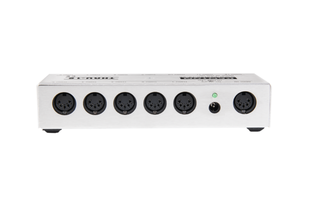 Thru 12 – 1 MIDI IN to 12 THRU