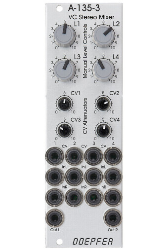 A-135-3 Voltage Controlled Stereo Mixer (Slim Line Series)