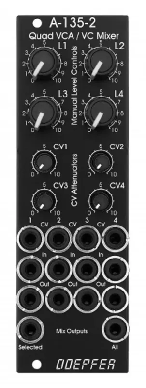 A-135-2V Mini Quad VCA/Mixer Vintage Edition